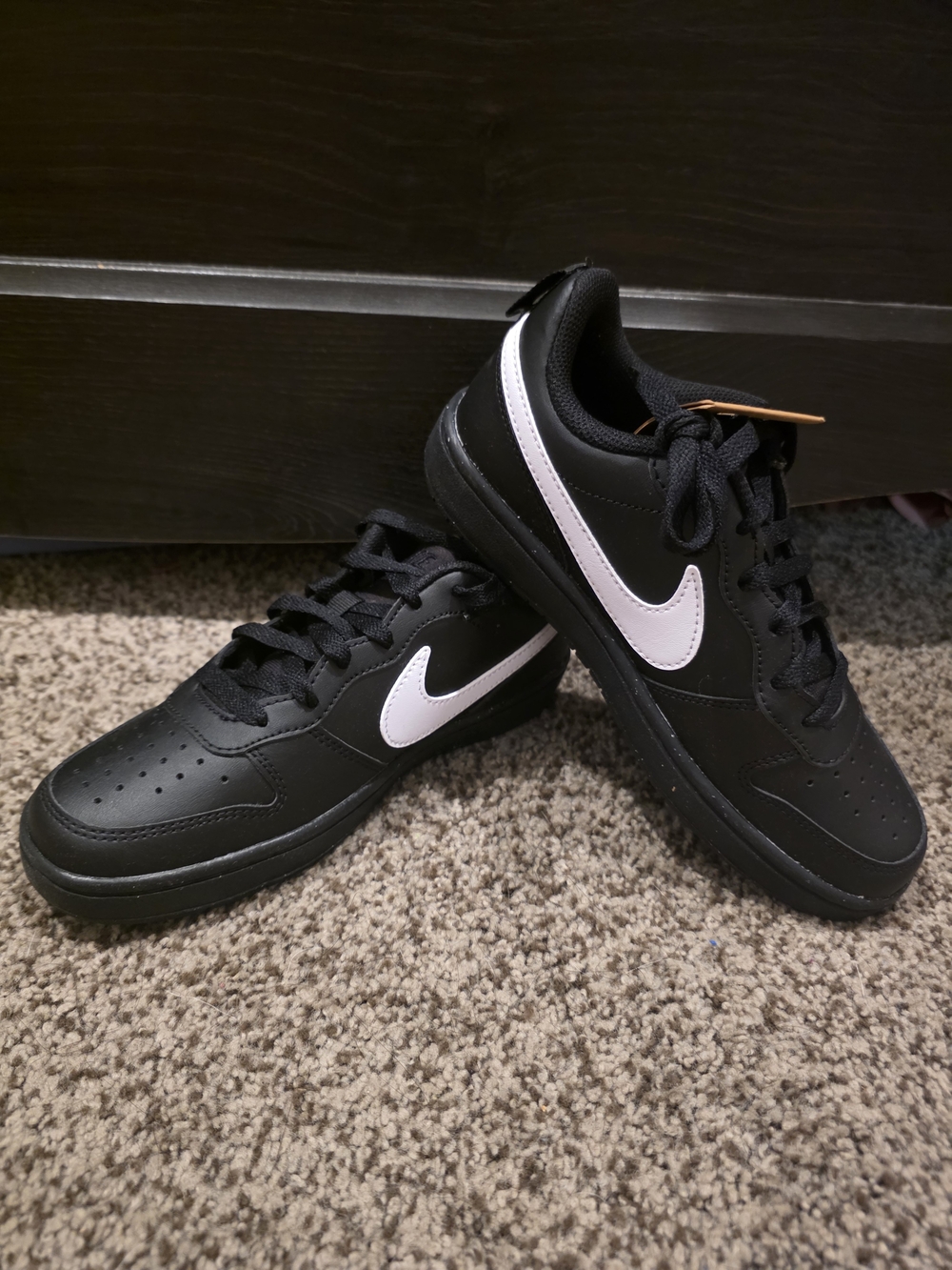 Nike Court Borough Low Recraft Black with White Swoosh Accent